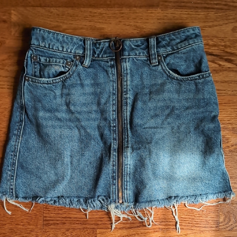We The Free Blue Casual Mini Skirt